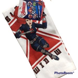 NWT Black Widow Kitchen Towels set of 2